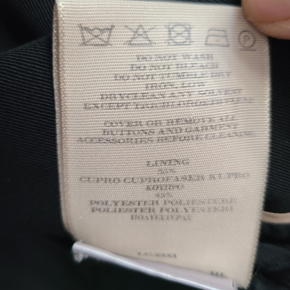 Burberry London Black Double-Breasted Wool Women's Blaser Jacket Size 12 - Picture 14 of 15
